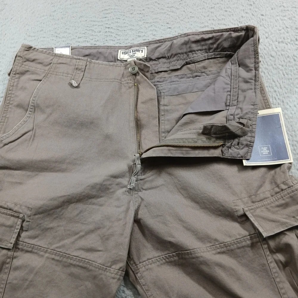 Steve & Barry's Mens Cargo Shorts Taupe Size 34 NWT‎